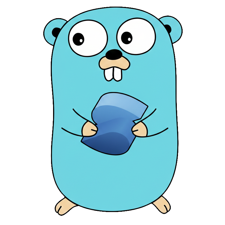 Golid mascot — a Go gopher holding a SolidJS logo